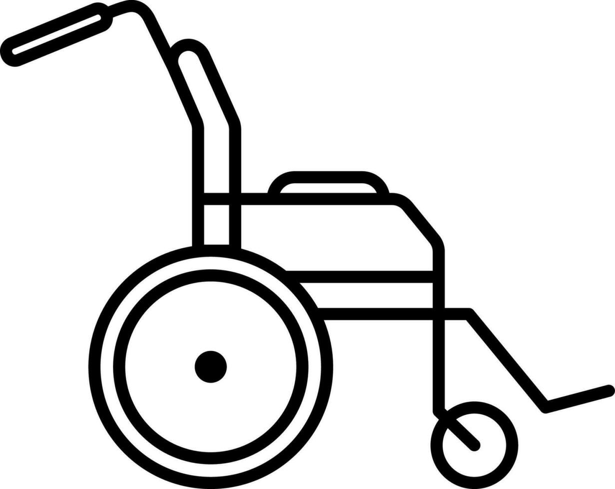 silla de ruedas icono vector ilustración