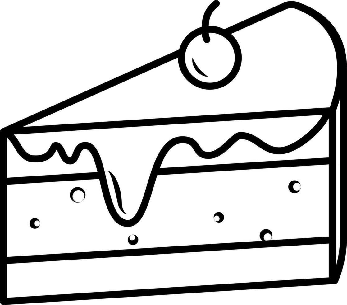 Cereza tarta icono vector ilustración