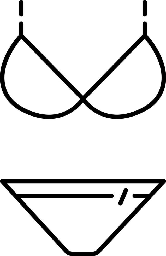 swimsuit icon vector illustration