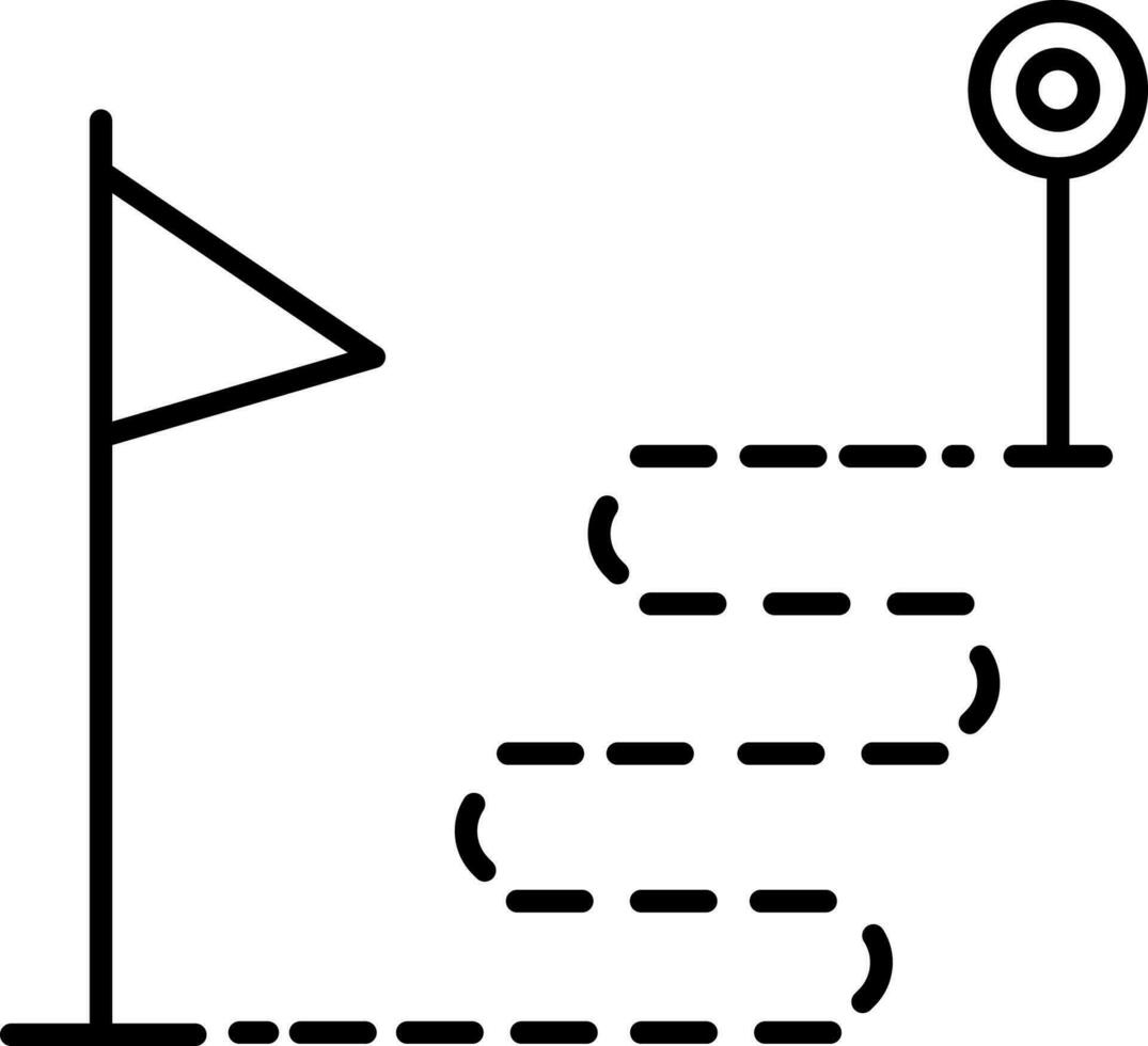 camino de paso icono vector ilustración