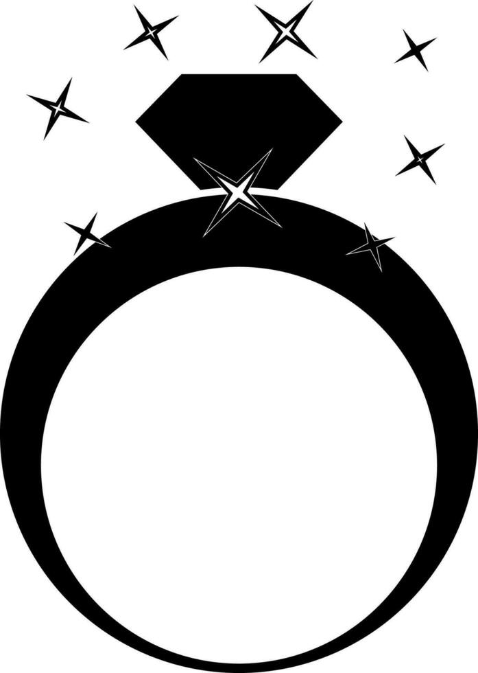 a ring with a diamond icon vector illustration