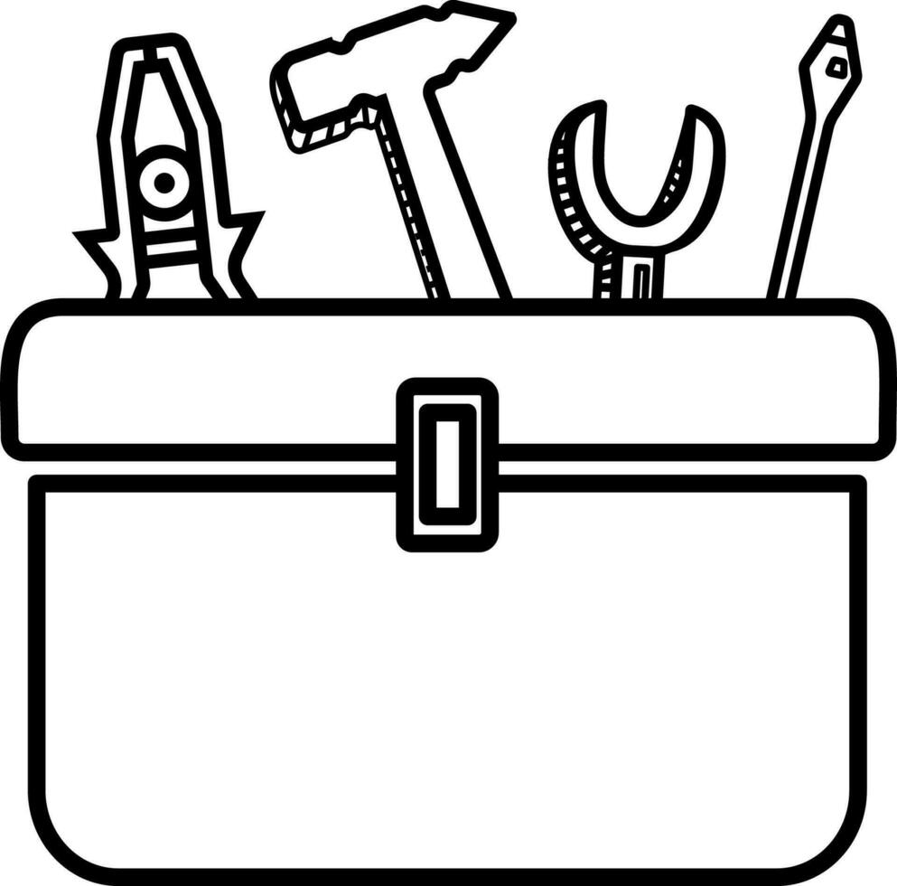caja de herramientas icono vector ilustración