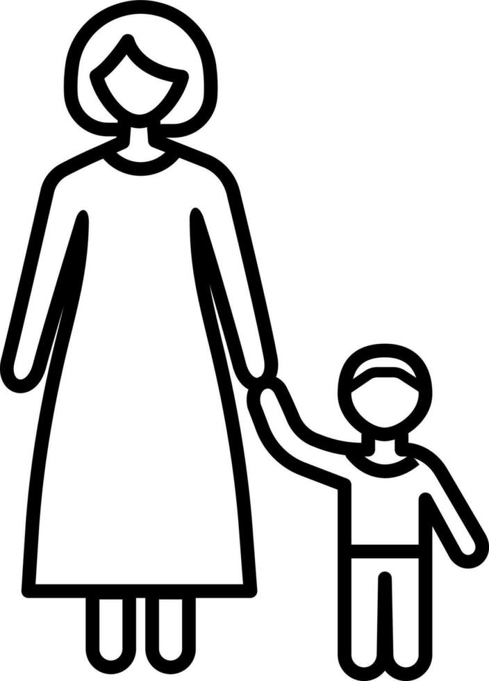 mother with son icon vector illustration