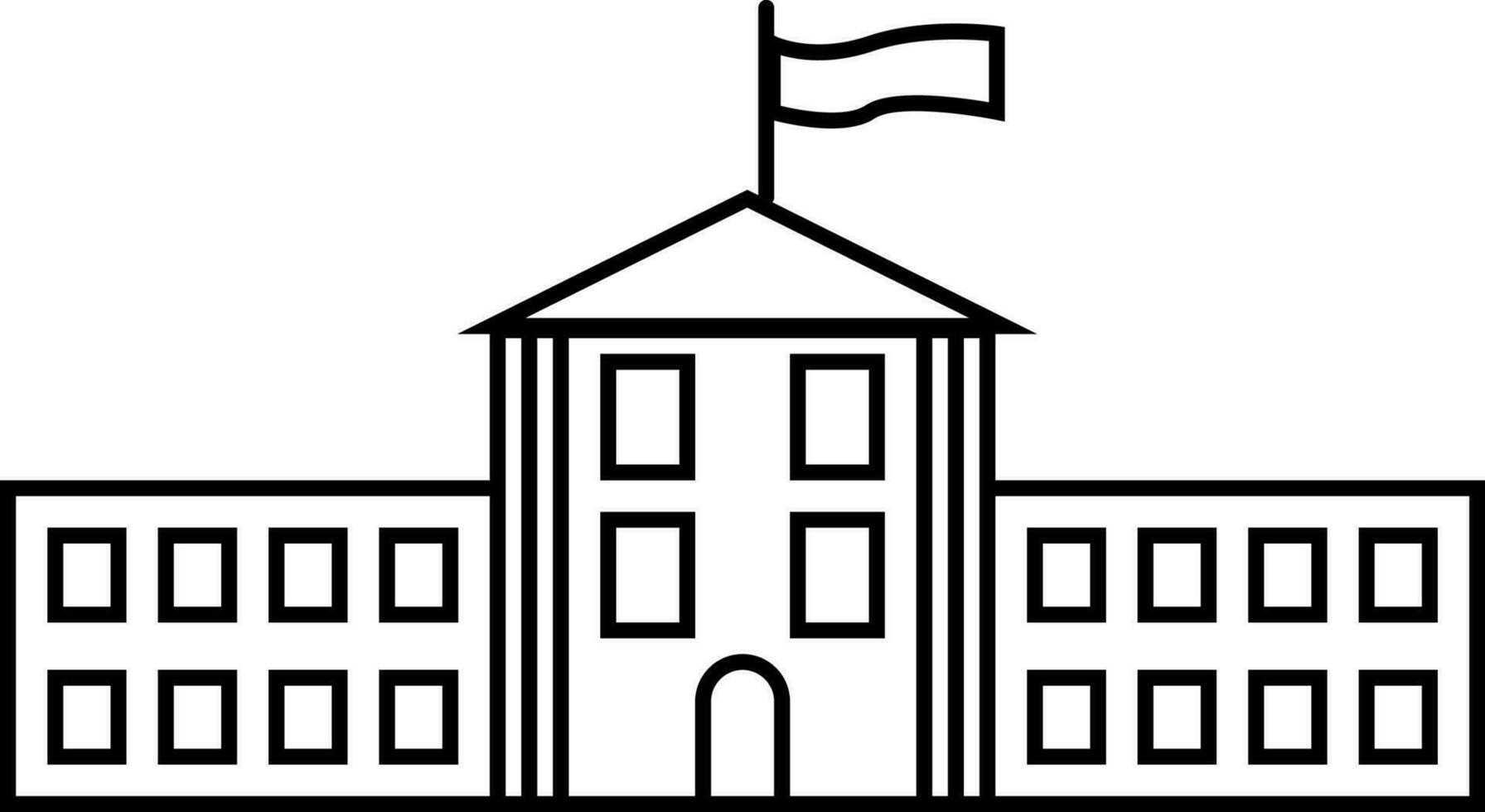 school building icon vector illustration