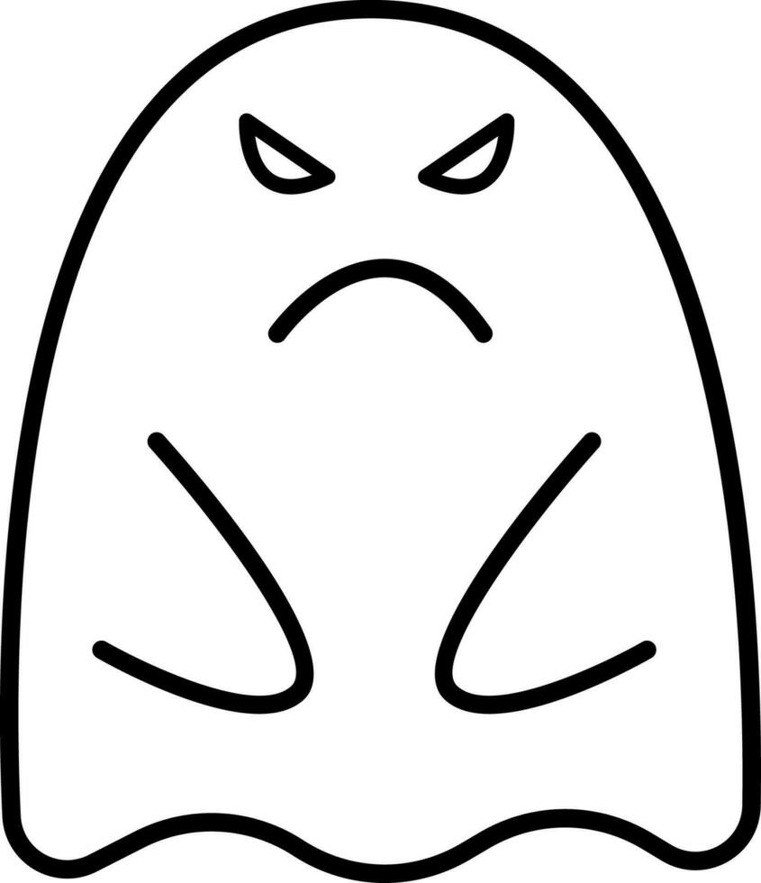 evil ghost icon vector illustration
