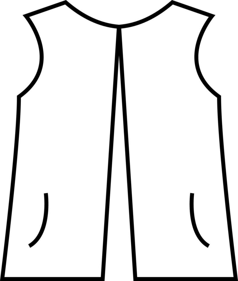 women's waistcoat icon vector illustration