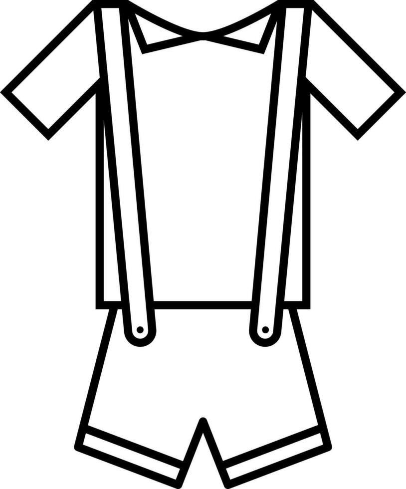 children's shorts and a T-shirt icon vector illustration