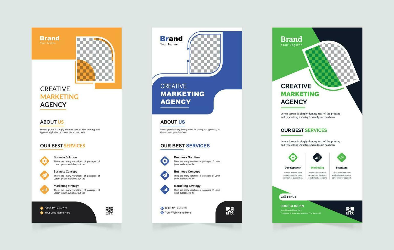 Corporate business event rack card or dl flyer design template vector