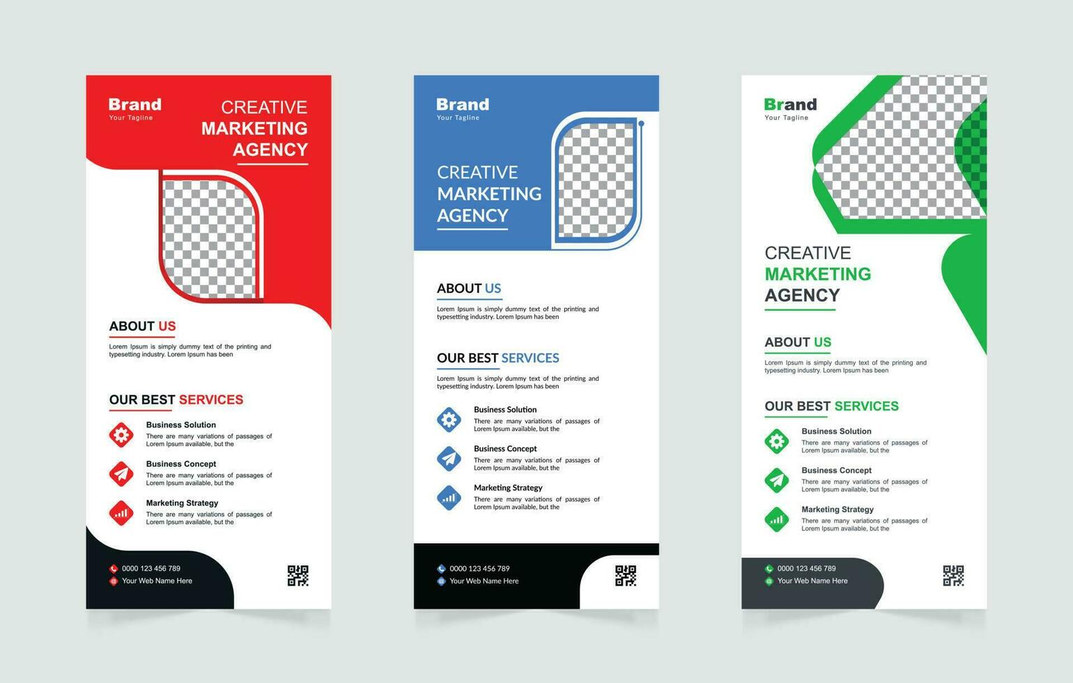 Corporate business event rack card or dl flyer design template vector