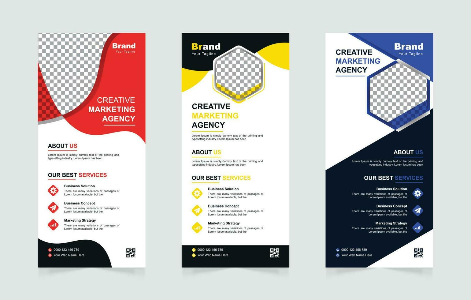 Corporate business event rack card or dl flyer design template vector