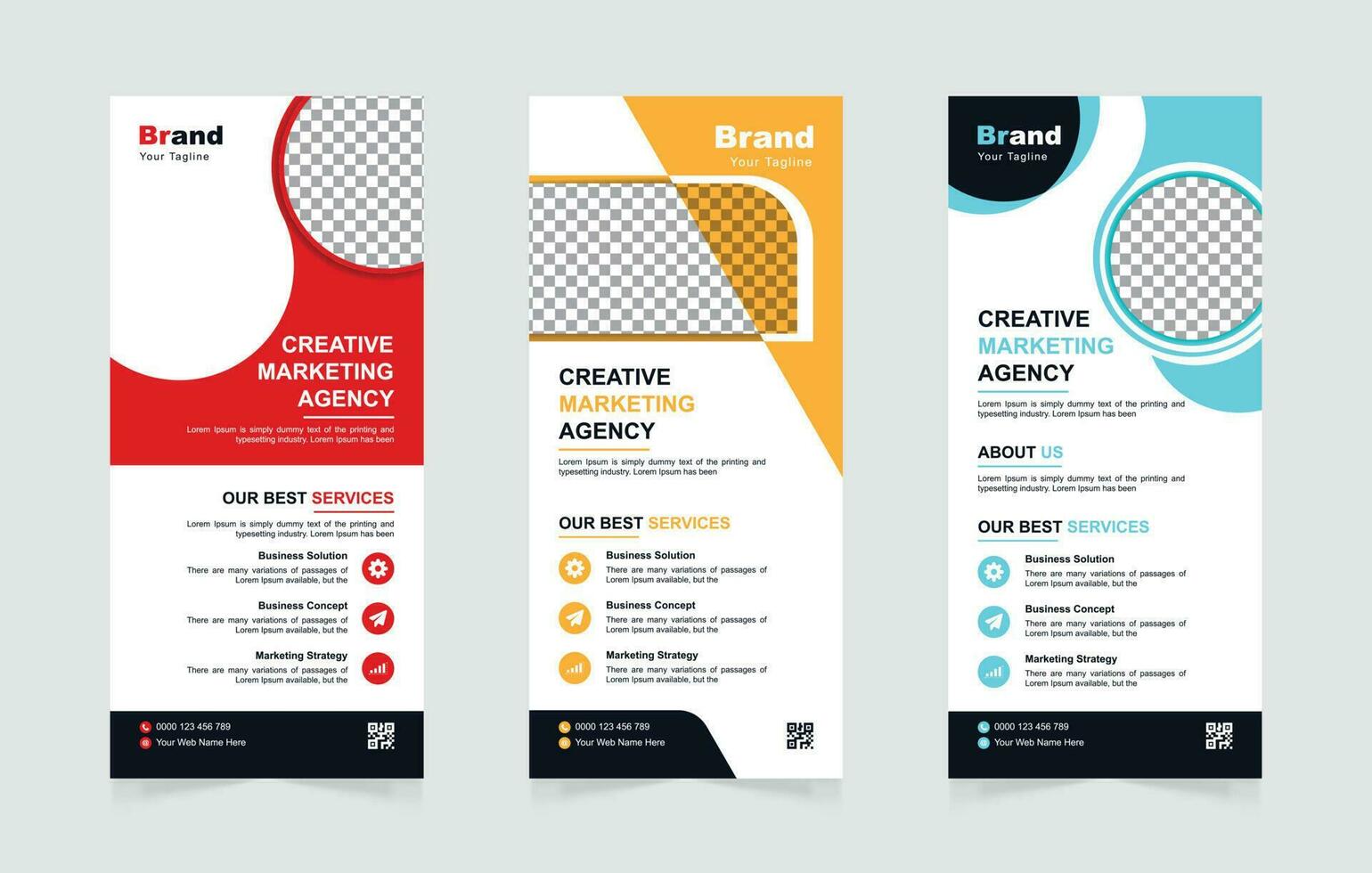 Corporate business event rack card or dl flyer design template vector