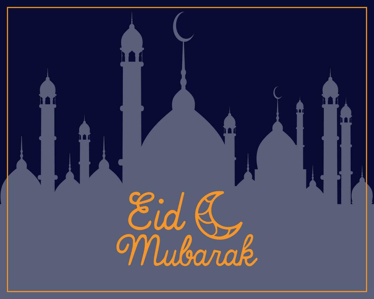 Eid Mubarak premium vector illustration with luxury design. eid Mubarak social media post design. Eid mubarak islamic greeting banner background. illustration vector design.