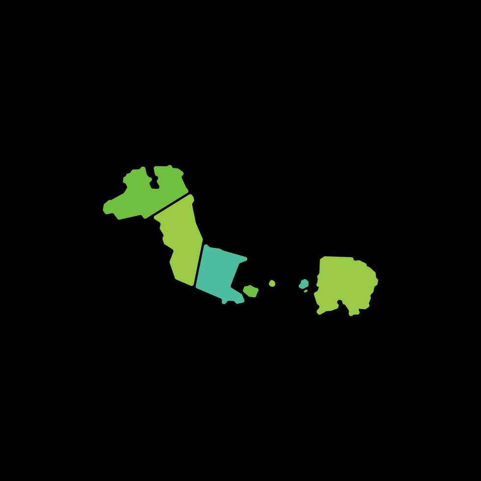 Map of Bangka Belitung Islands modern simple design vector