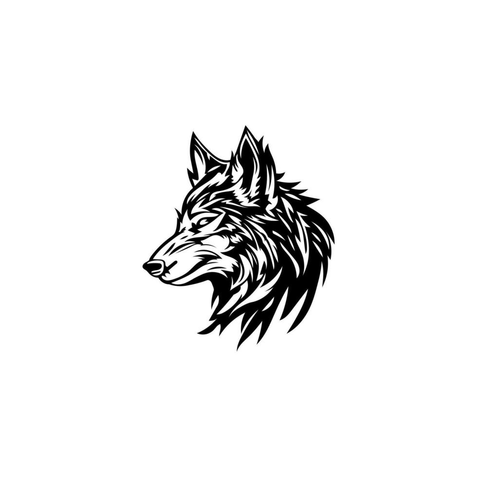 logotipo de vector de cabeza de lobo