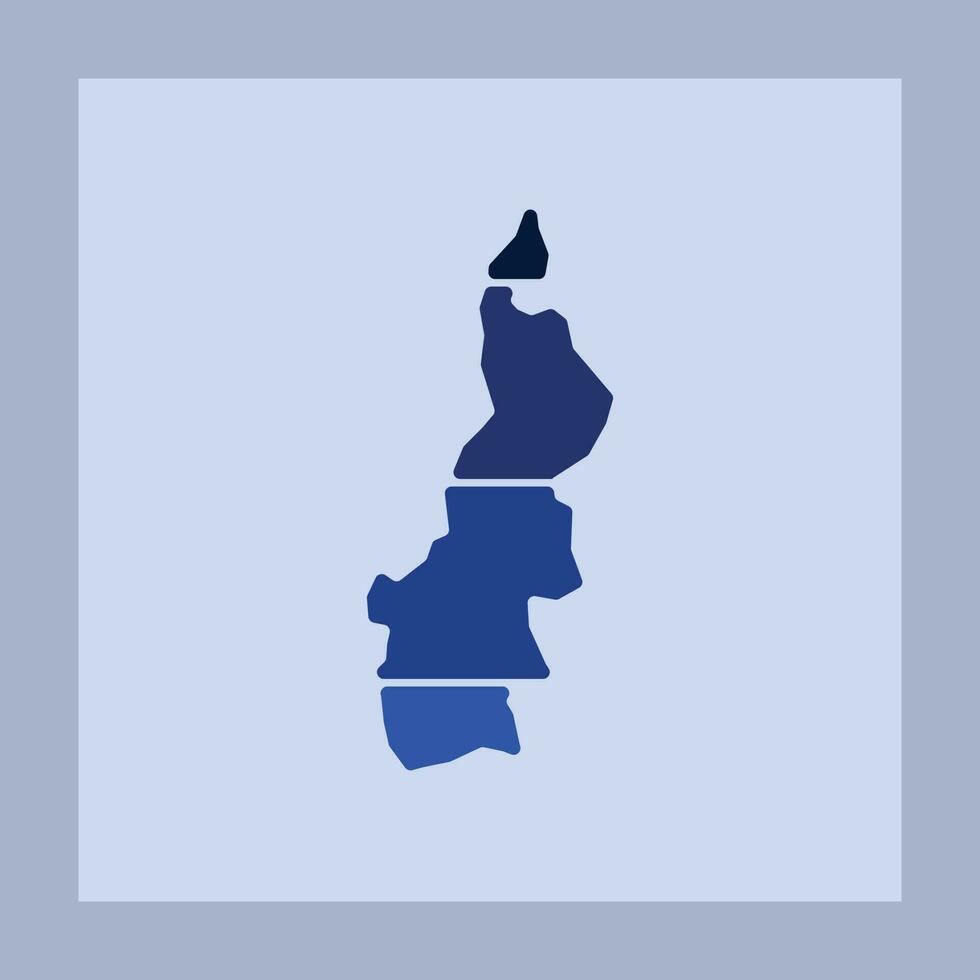 West Sulawesi map creative design vector