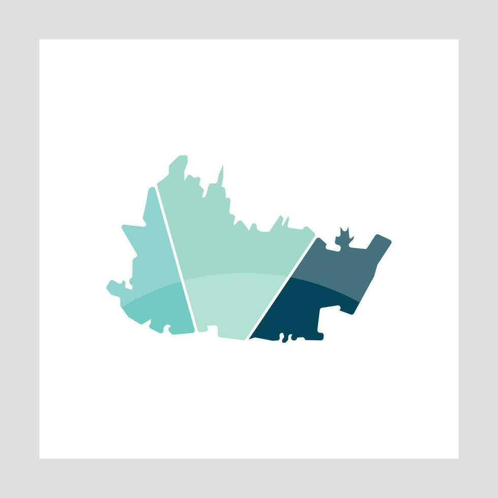 Bandung map modern creative logo design vector