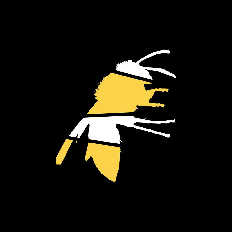 volador abeja geométrico creativo logo vector
