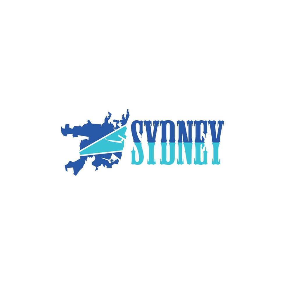 Map of sydney geometric modern creative design vector