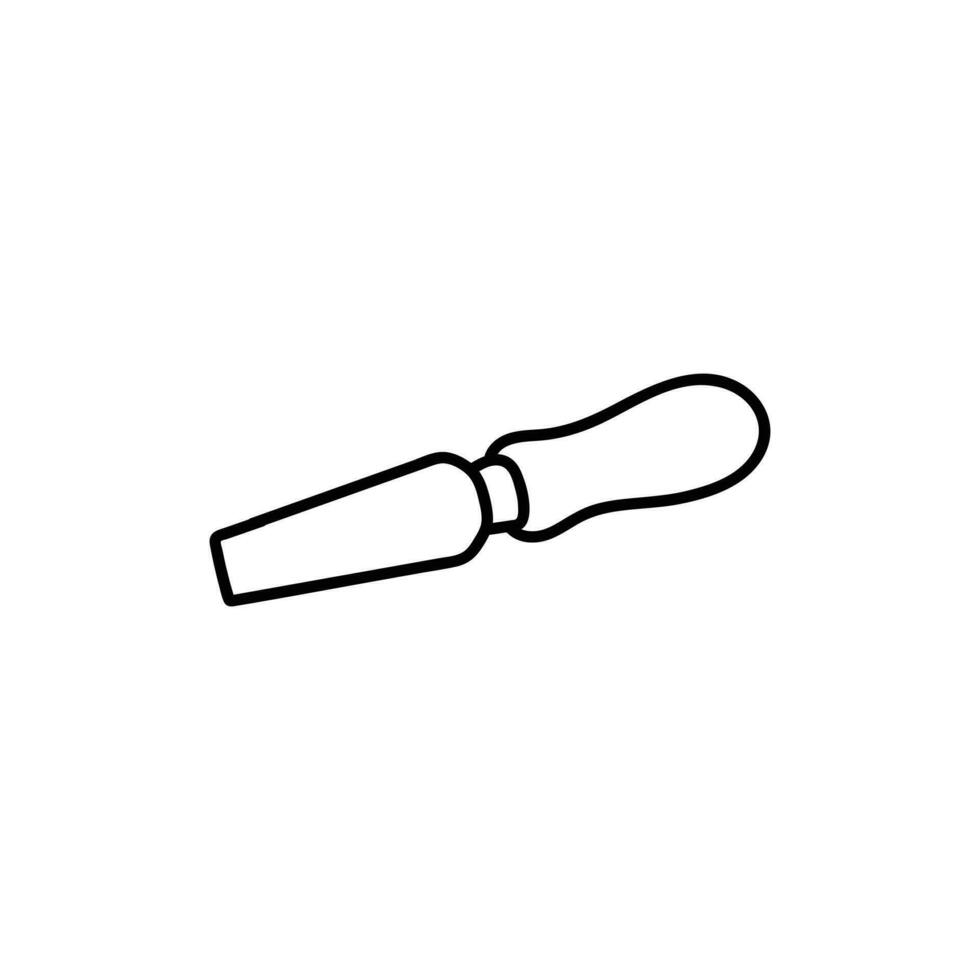 queso cuchillo herramienta línea sencillo logo vector
