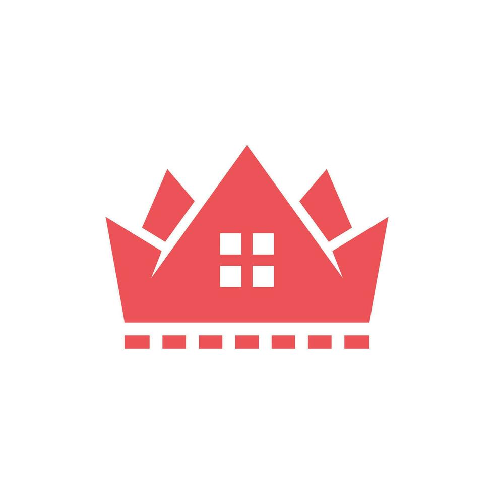 Crown home minimalist creative logo vector
