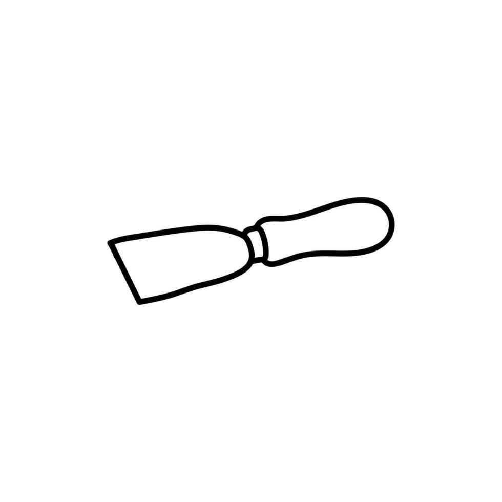 Cheese knife metal line simple design vector
