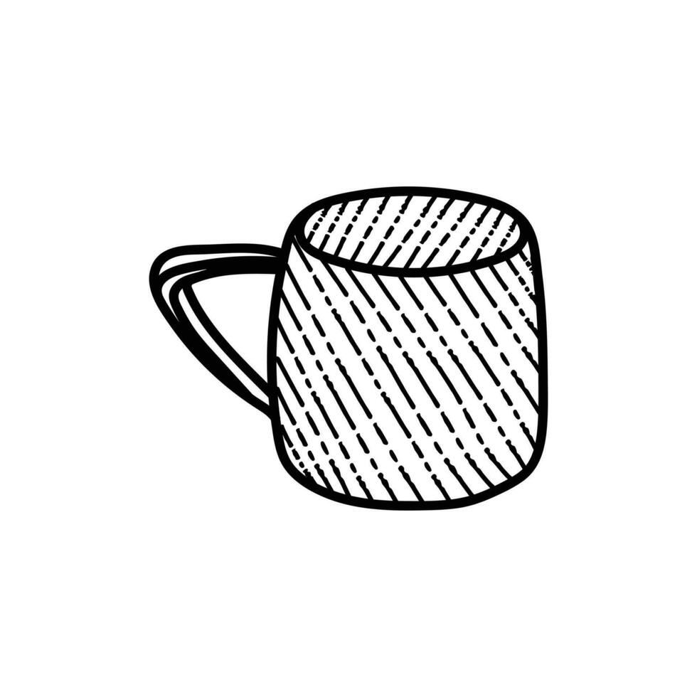 Cup water line art illustration creative design vector