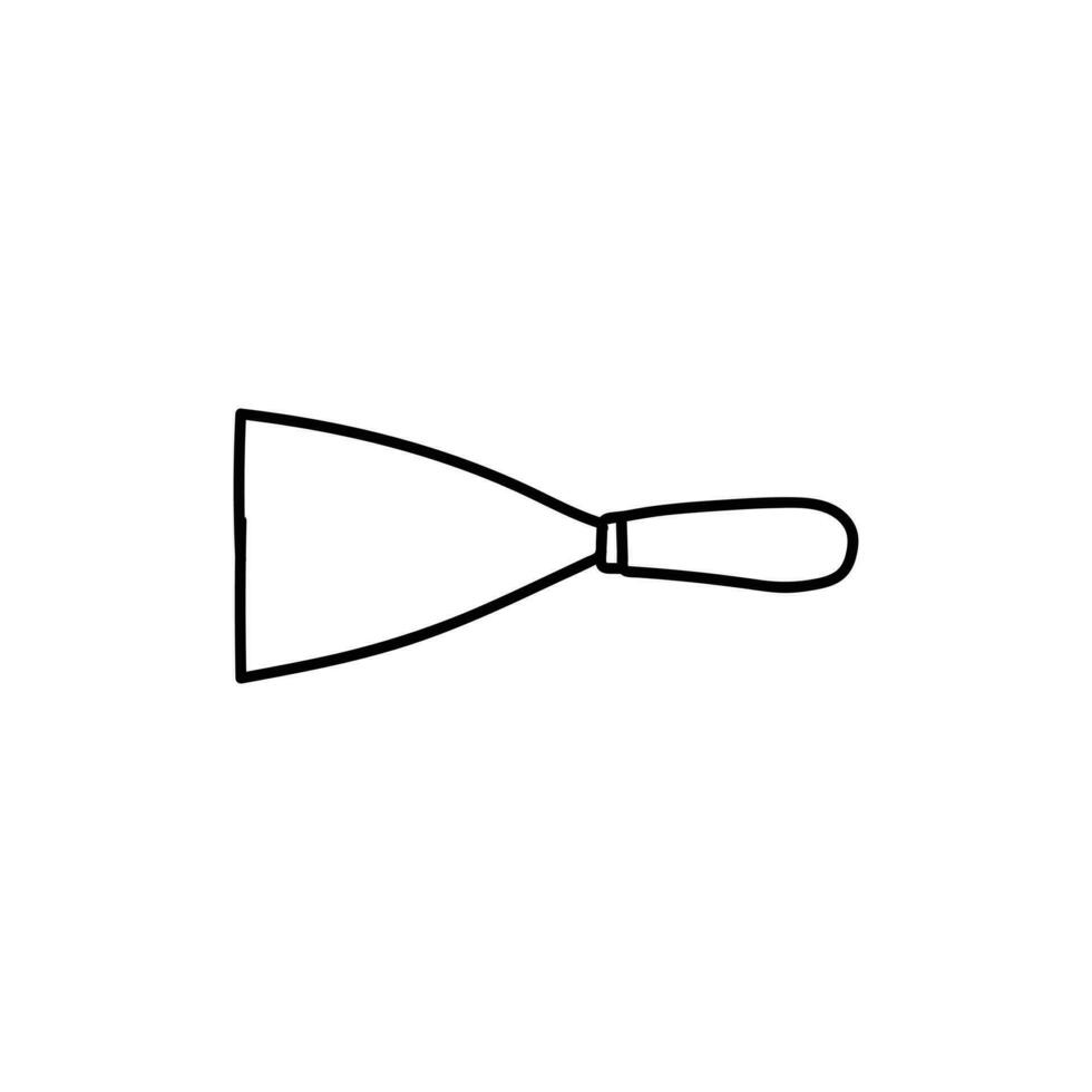 Trowel steel tool line simple creative design vector