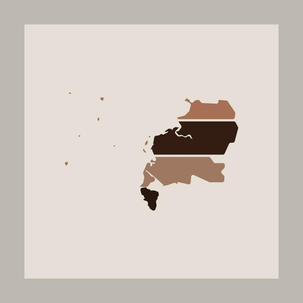 Makassar map illustration creative design vector