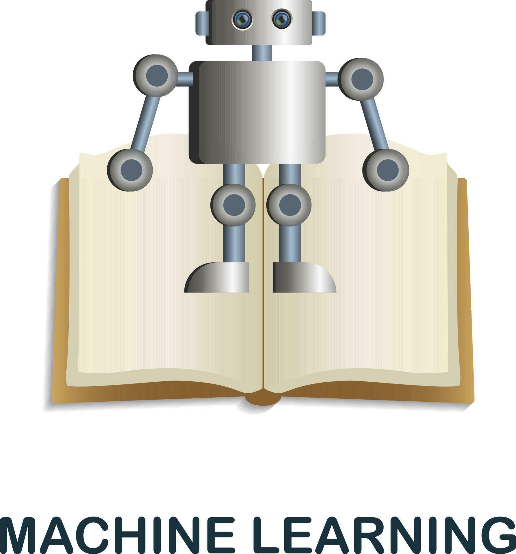 Machine Learning icon. 3d illustration from data science collection ...