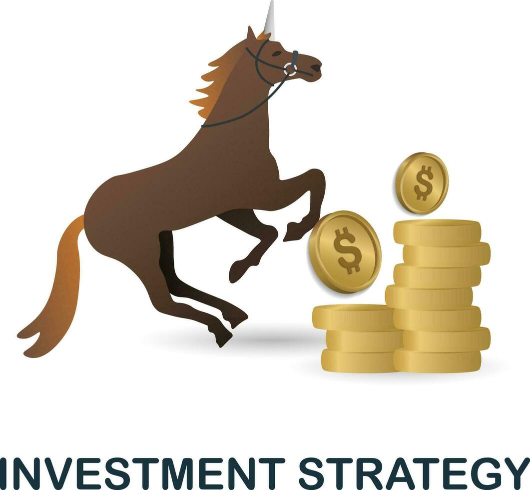 Investment Strategy icon. 3d illustration from finance management collection. Creative Investment Strategy 3d icon for web design, templates, infographics and more vector