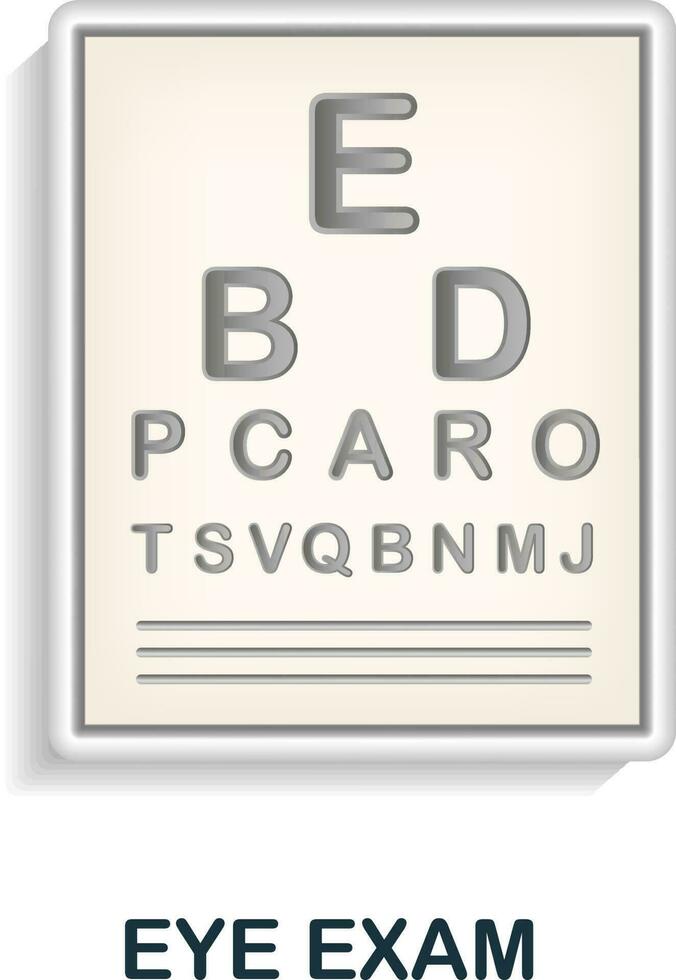 ojo examen icono. 3d ilustración desde salud cheque recopilación. creativo ojo examen 3d icono para web diseño, plantillas, infografia y más vector
