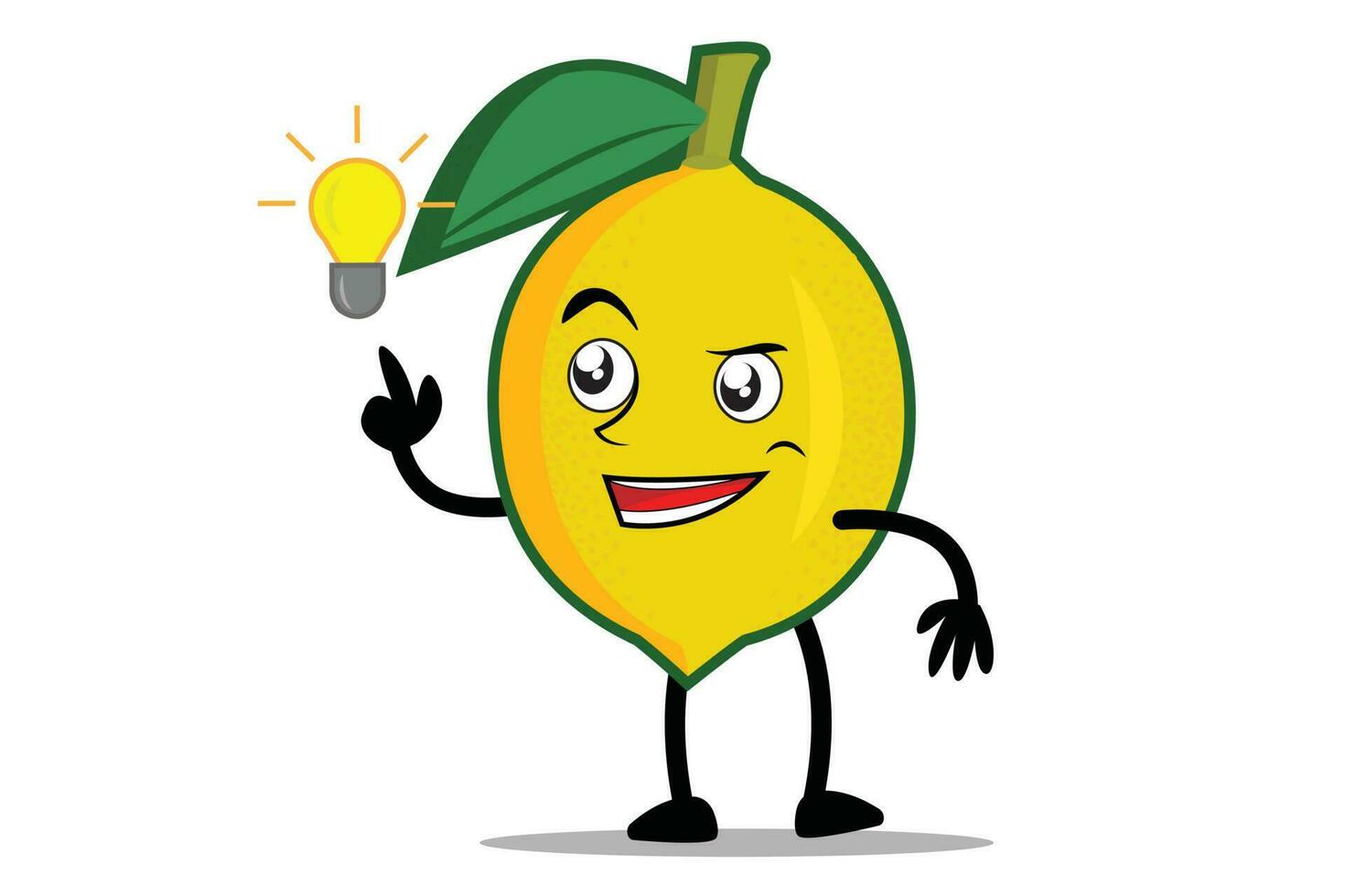 Lemon Cartoon mascot or character found a great idea vector