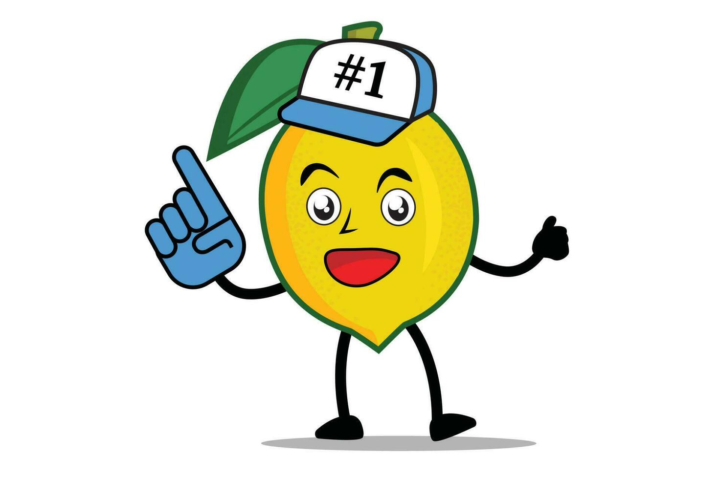 Lemon Cartoon mascot or character is here to provide support as a supporter vector