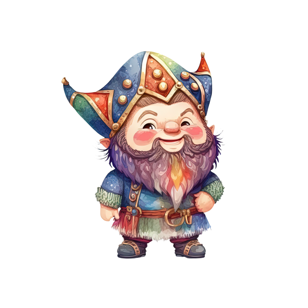 Free Mardi Gras Gnome Watercolor ai generative 23476693 PNG with