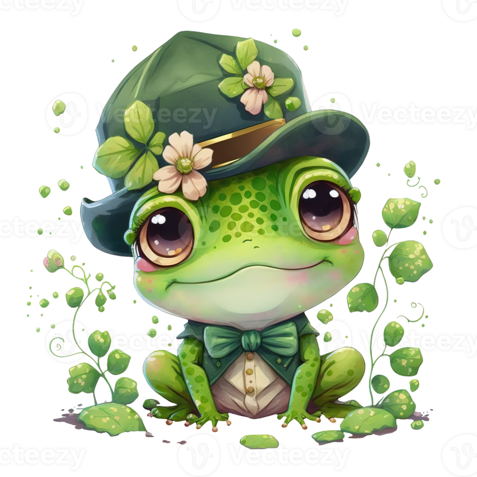 Cute Frog St Patricks Day png