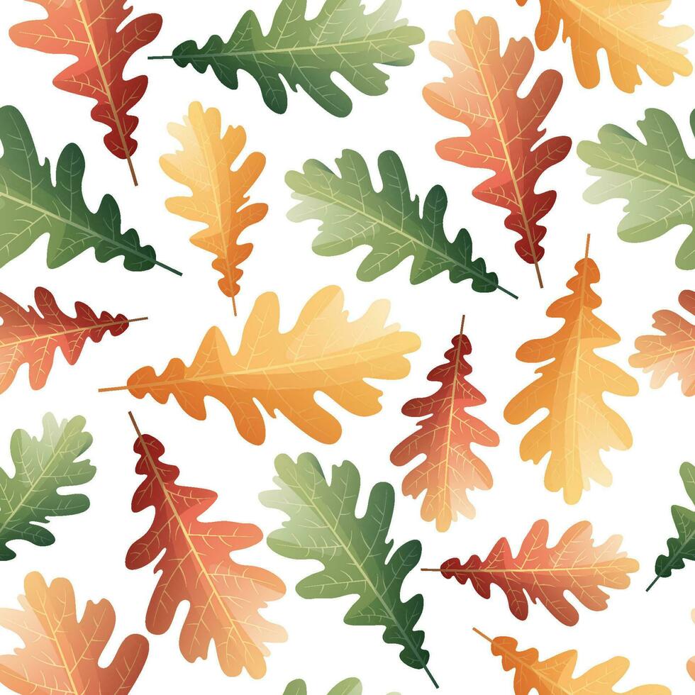 Seamless pattern with autumn leaves. Great for fabric, wallpaper, wrapping paper, etc. vector