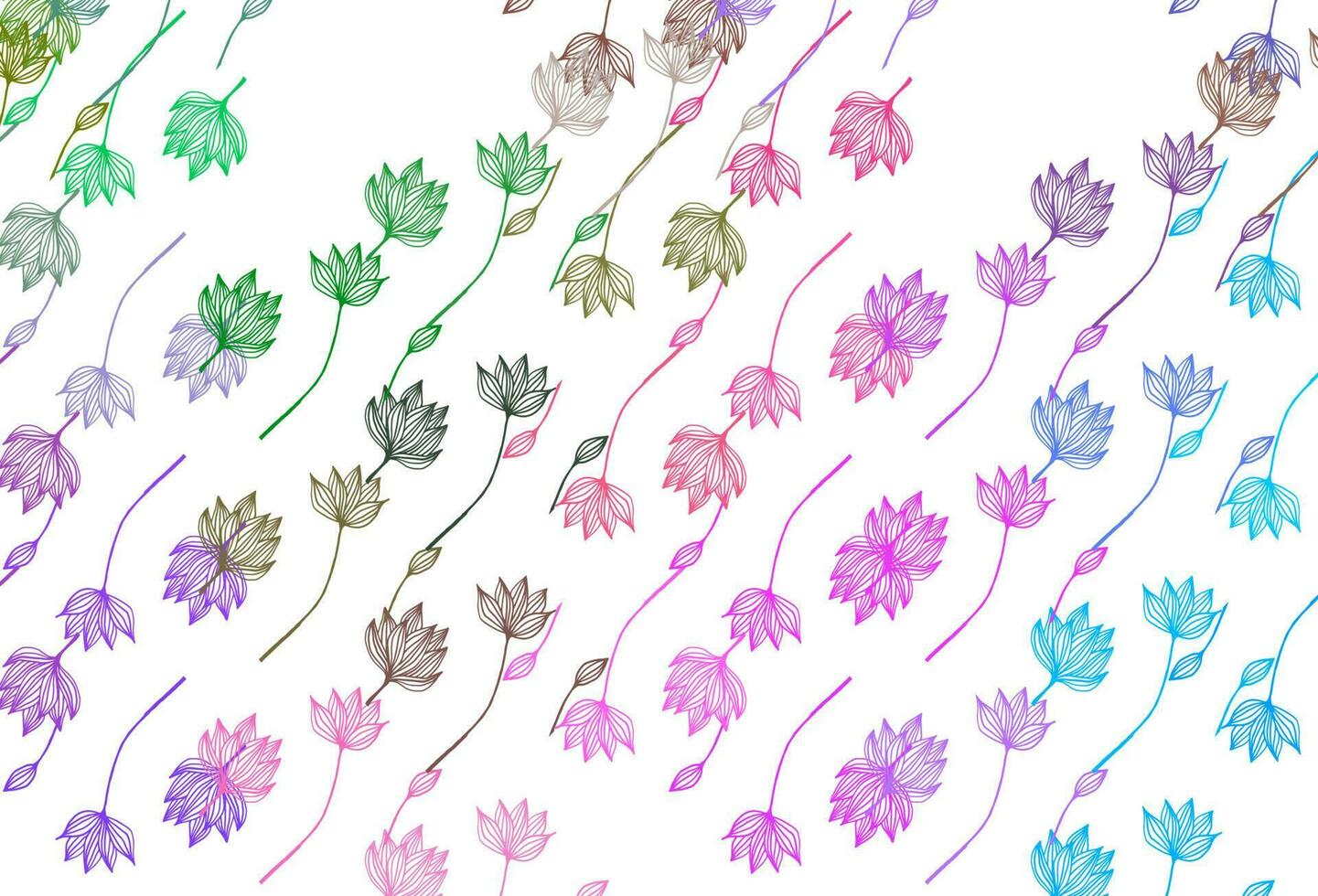 Light Multicolor, Rainbow vector sketch pattern.