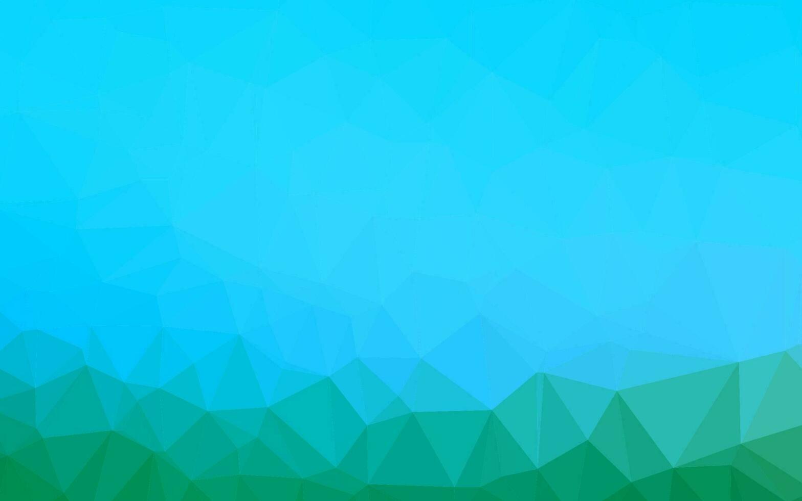 Light Blue, Green vector shining triangular pattern.