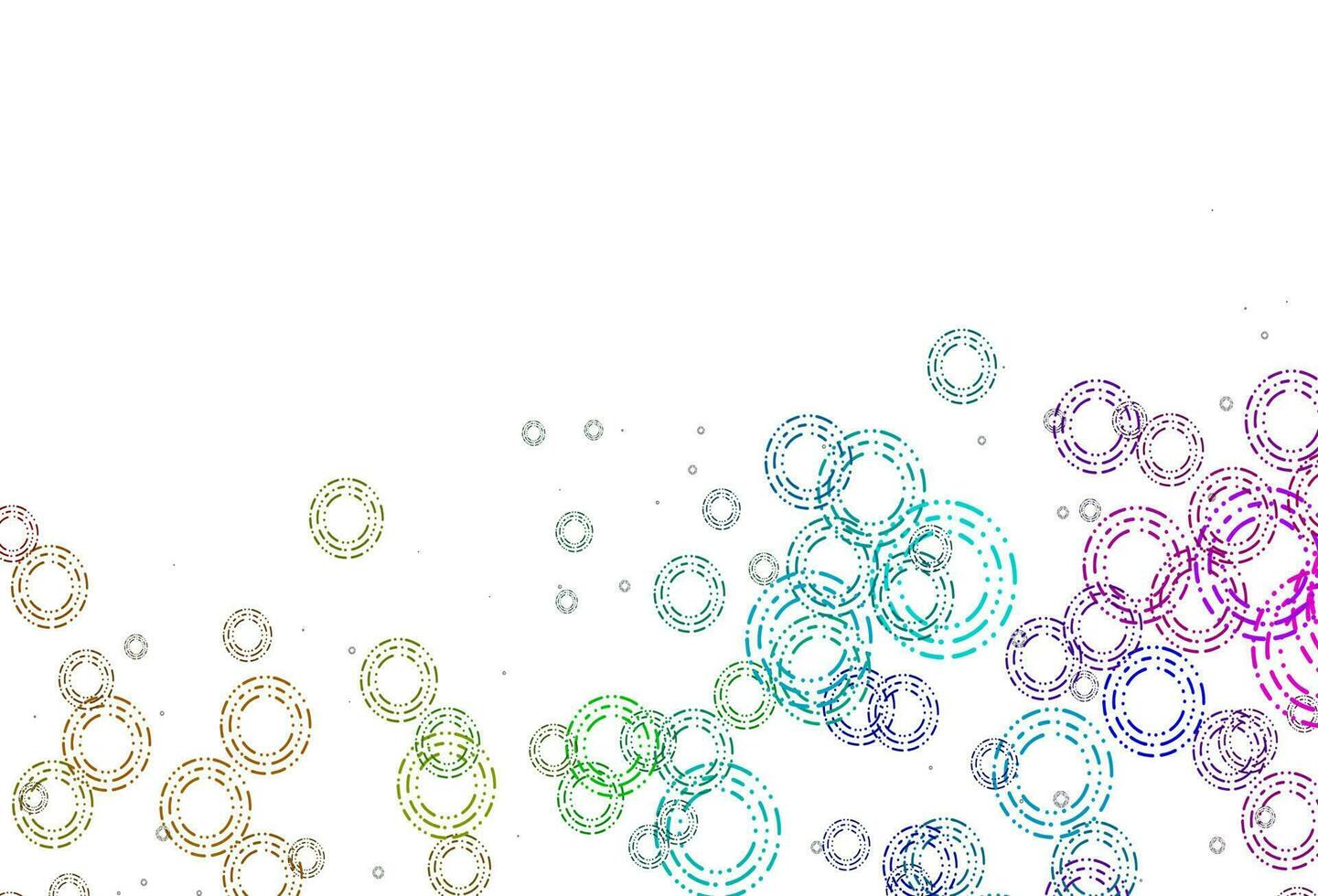 Light Multicolor, Rainbow vector background with bubbles.