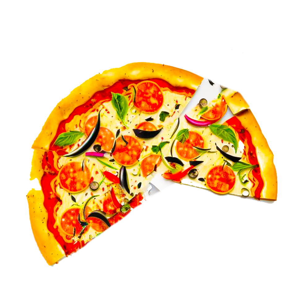ai generativ Pizza Scheibe Illustration png