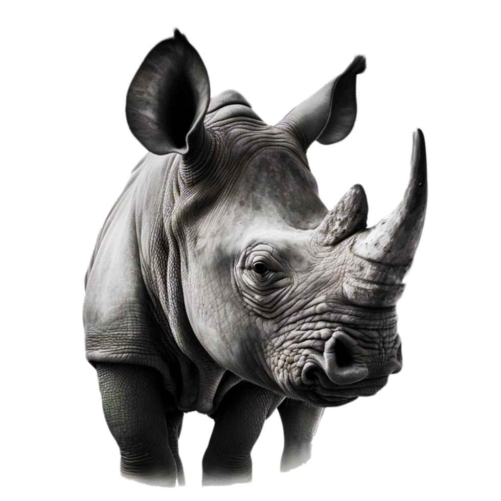 AI generative wild rhino png