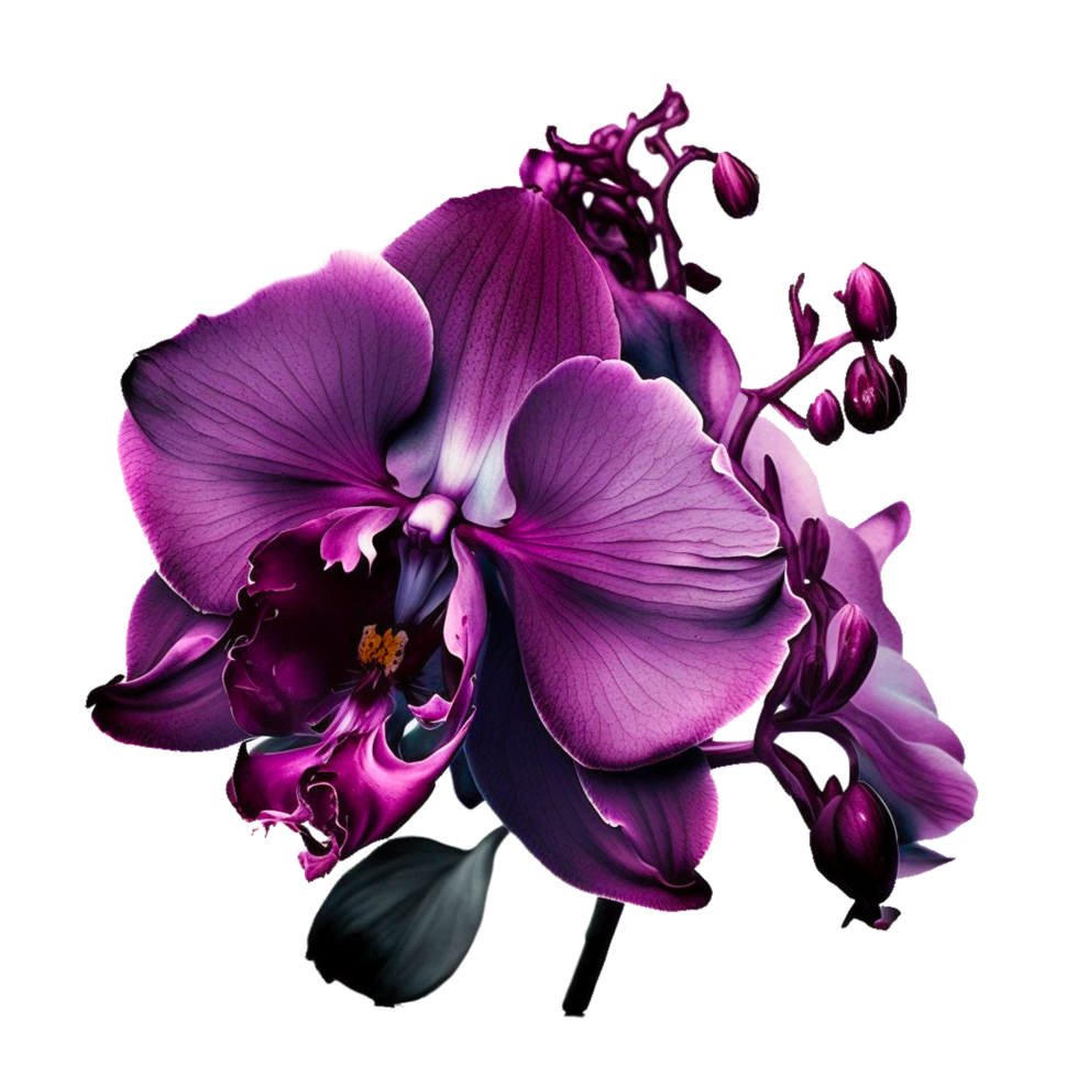 ai generatief orchideeën bloem Purper PNG transparant