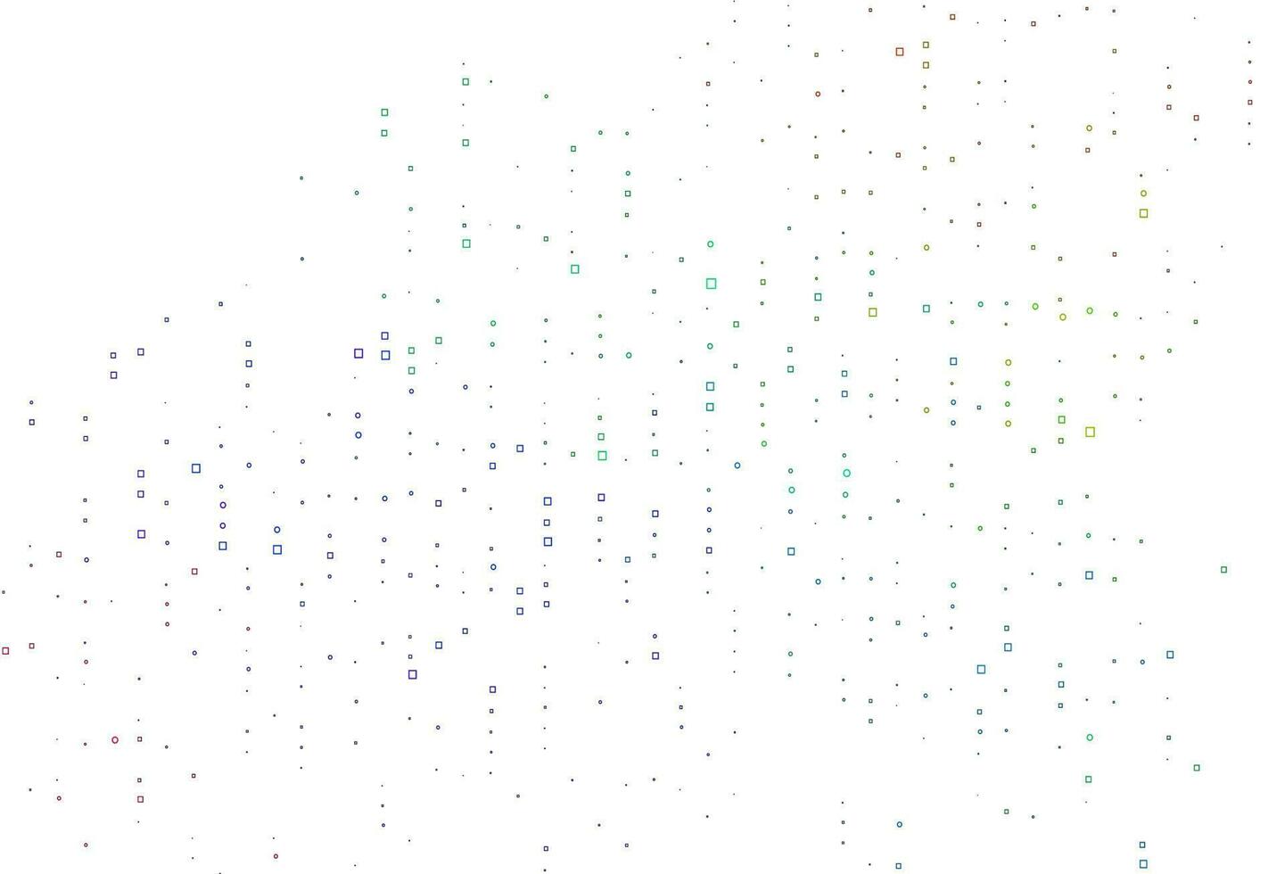 multicolor claro, telón de fondo vectorial del arco iris con líneas, rectángulos. vector