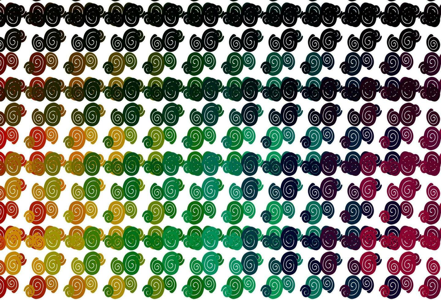 multicolor claro, plantilla de vector de arco iris con líneas dobladas.