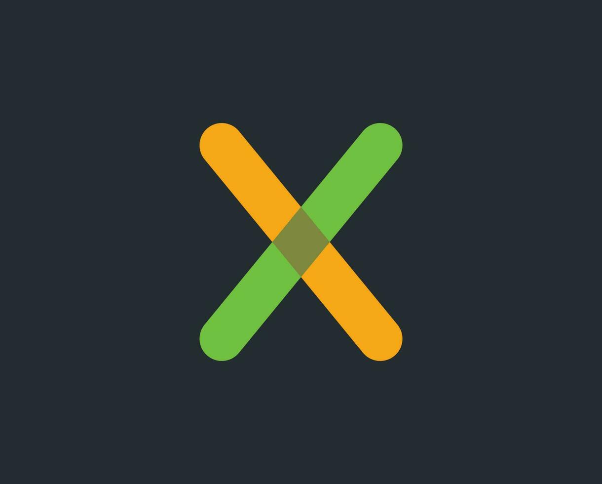 X alphabet logo design vector