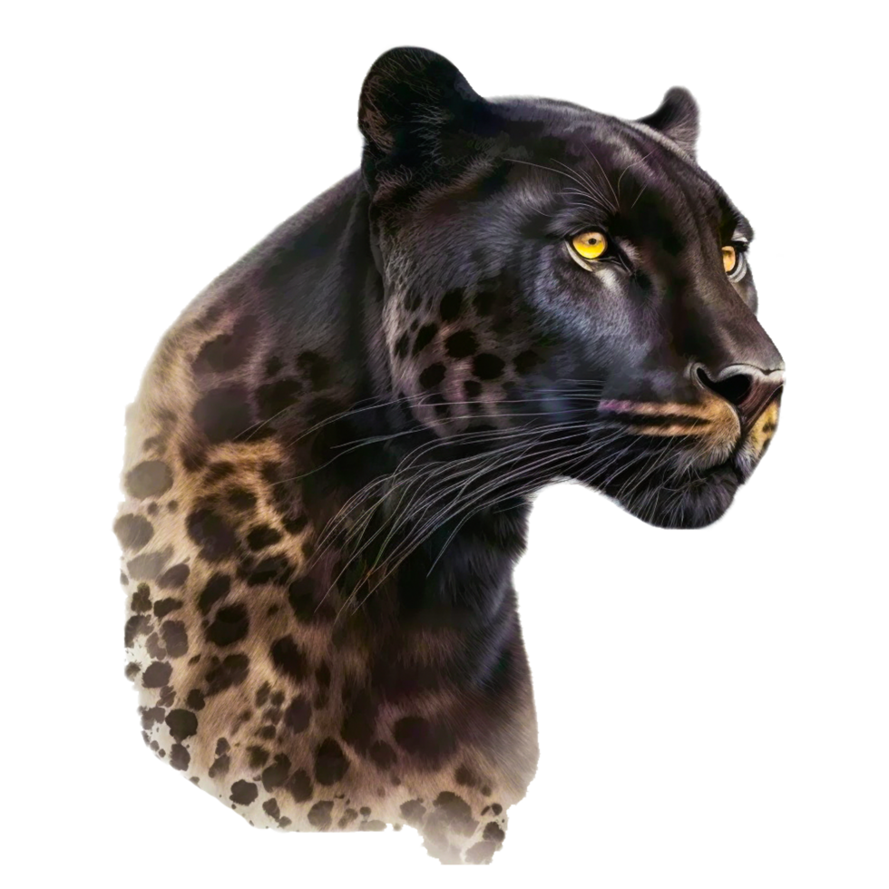 black leopard illustration png