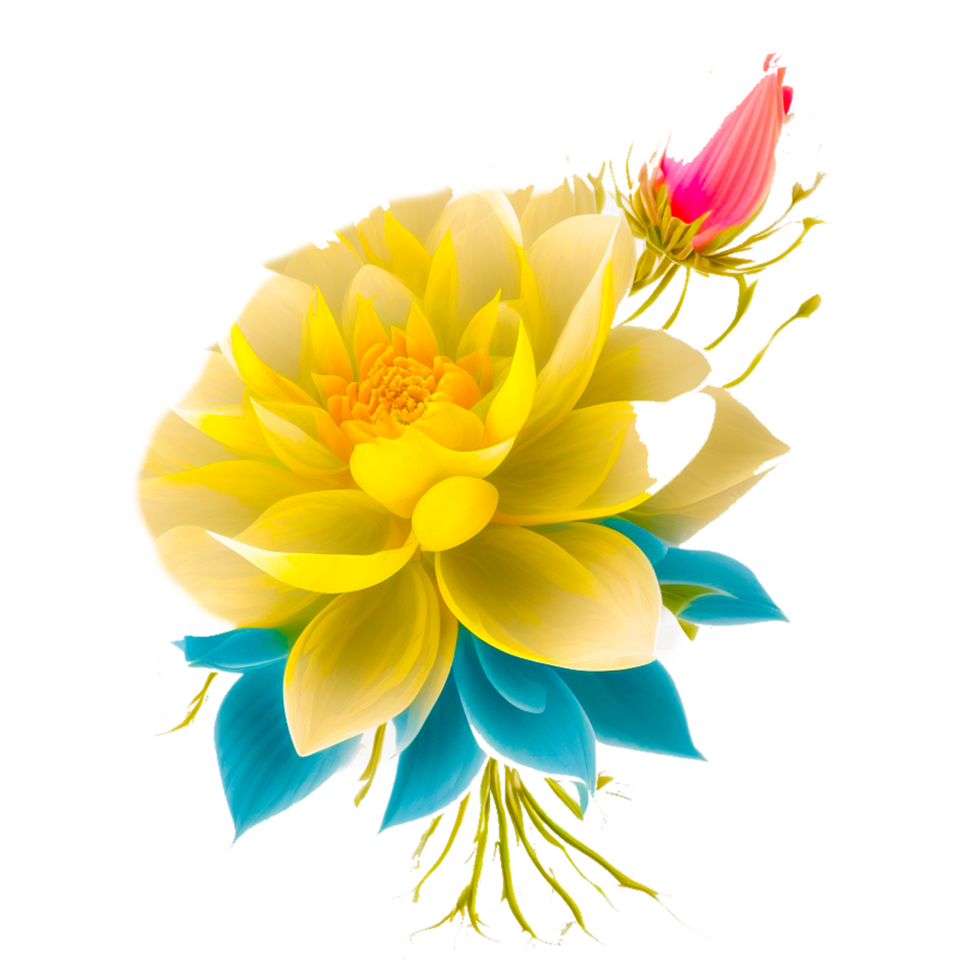 ai génératif Jaune lotus png transparent