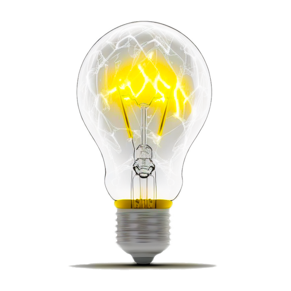 Isolated light bulb illustration png