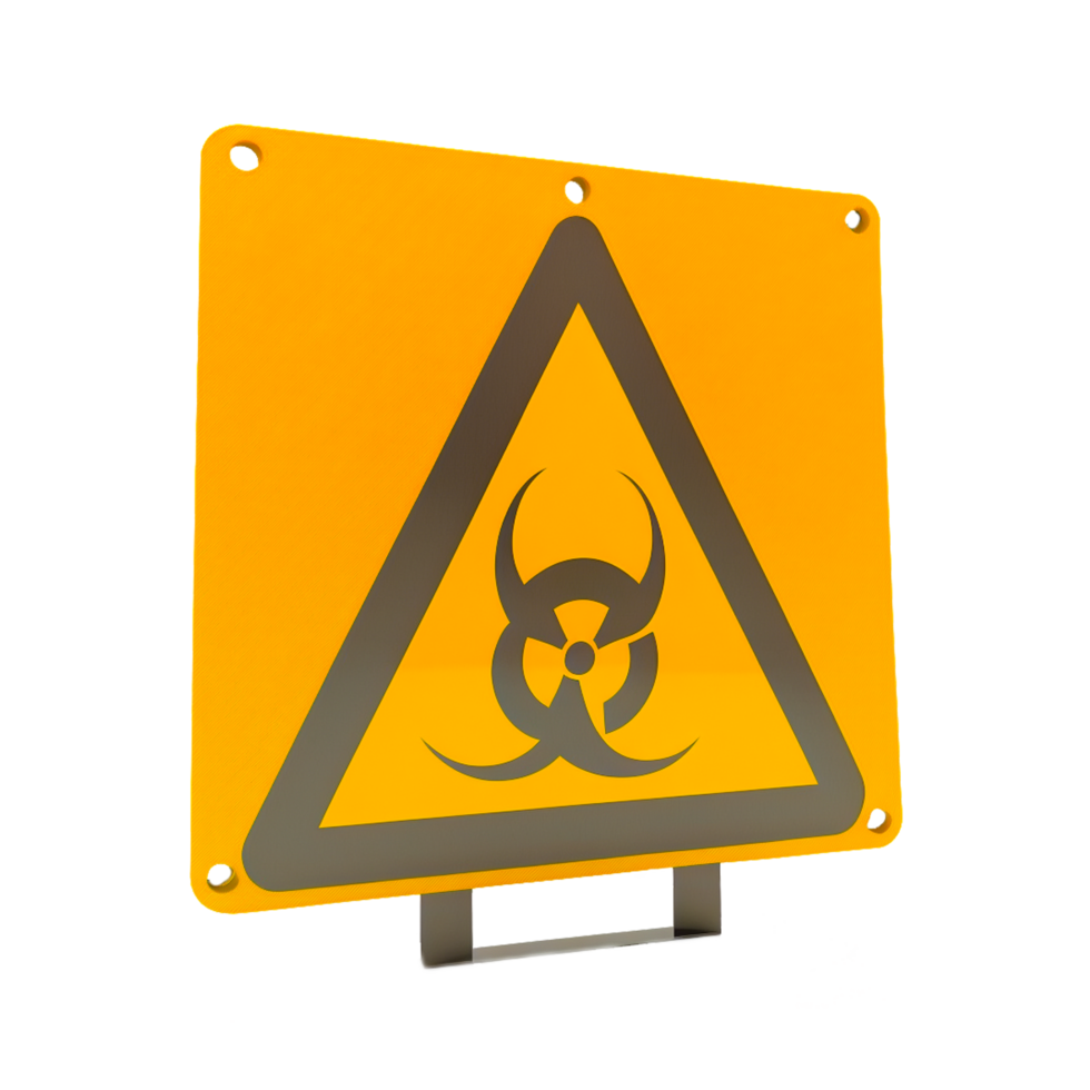 ai génératif étiquette Danger biologique gratuit illustration png