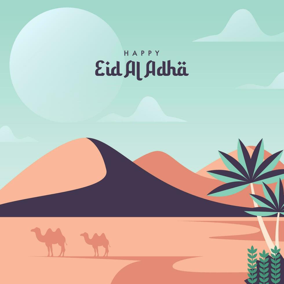 eid al adha mubarak social media post template vector